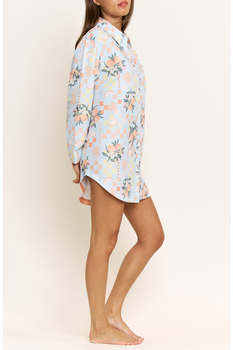 Brunch Date Sleep Shirt, Alternate, color, CITRUS CHECK