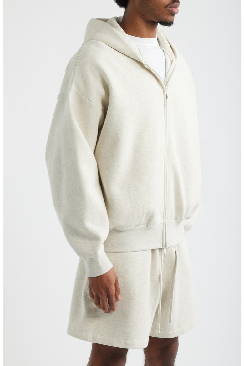 Signature Classic Fit Zip Hoodie, Alternate, color, OATMEAL HEATHER/ LIGHT HEATHER