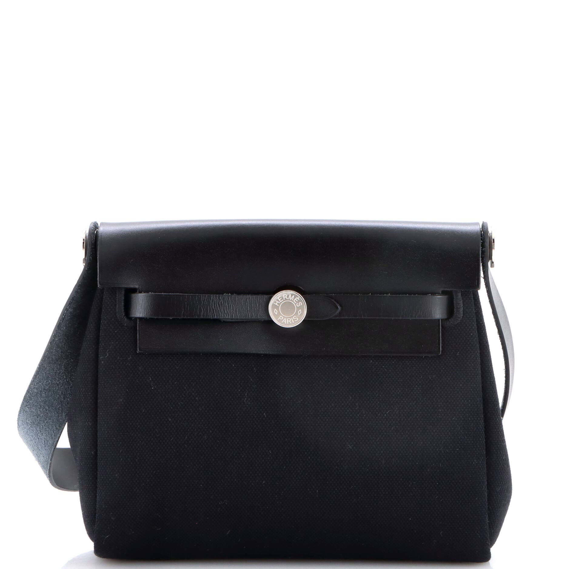 Herbag Zip Toile and Leather 20, Main, color, Black