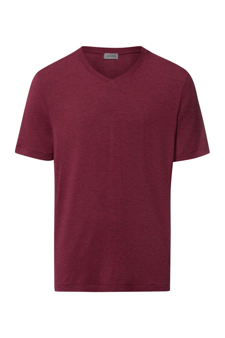 Casuals Soft V-Neck T-Shirt, Main, color, Cabernet Melange