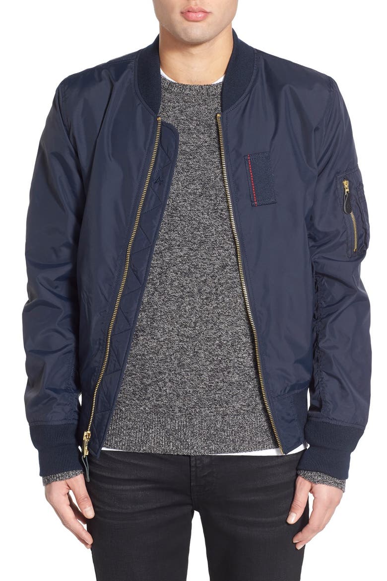 'Skymaster' Lightweight MA-1 Bomber Jacket, Main, color, REPLICA BLUE