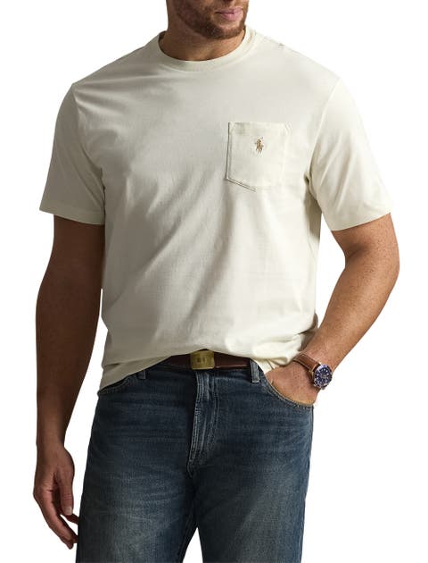 Big & Tall Classic Fit Jersey Crewneck Pocket Tee