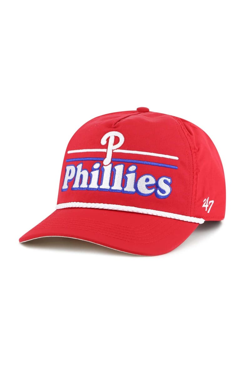 Men's '47 Red Philadelphia Phillies Campscape Hitch Adjustable Hat, Main, color, Red