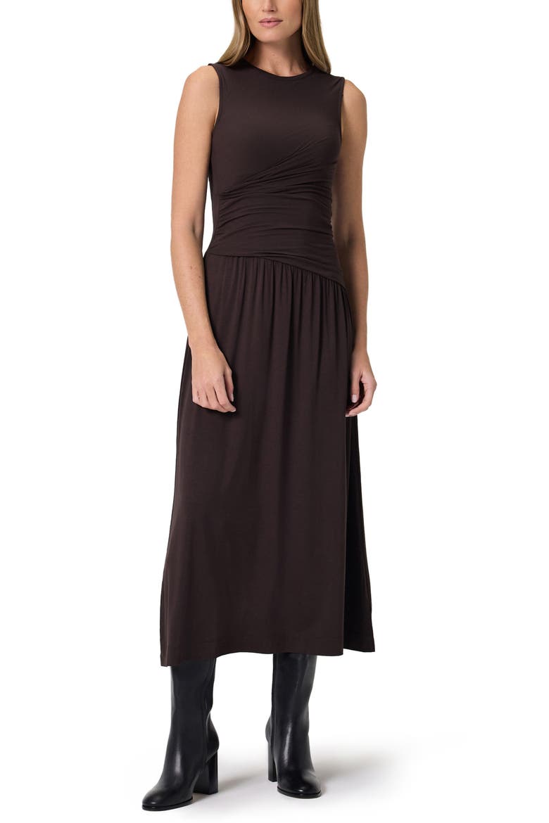 Bonita Sleeveless Jersey Midi Dress, Alternate, color, JAVA