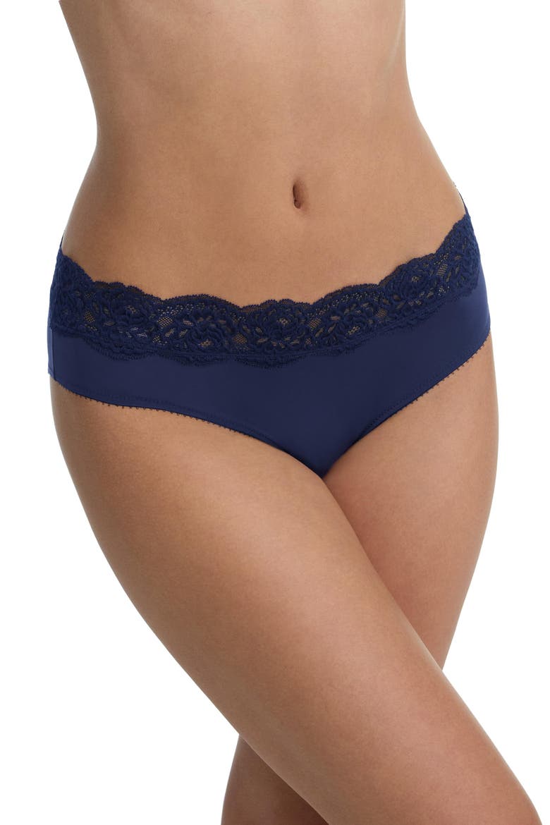 Divine Lace Trim Hipster, Alternate, color, Nocturnal