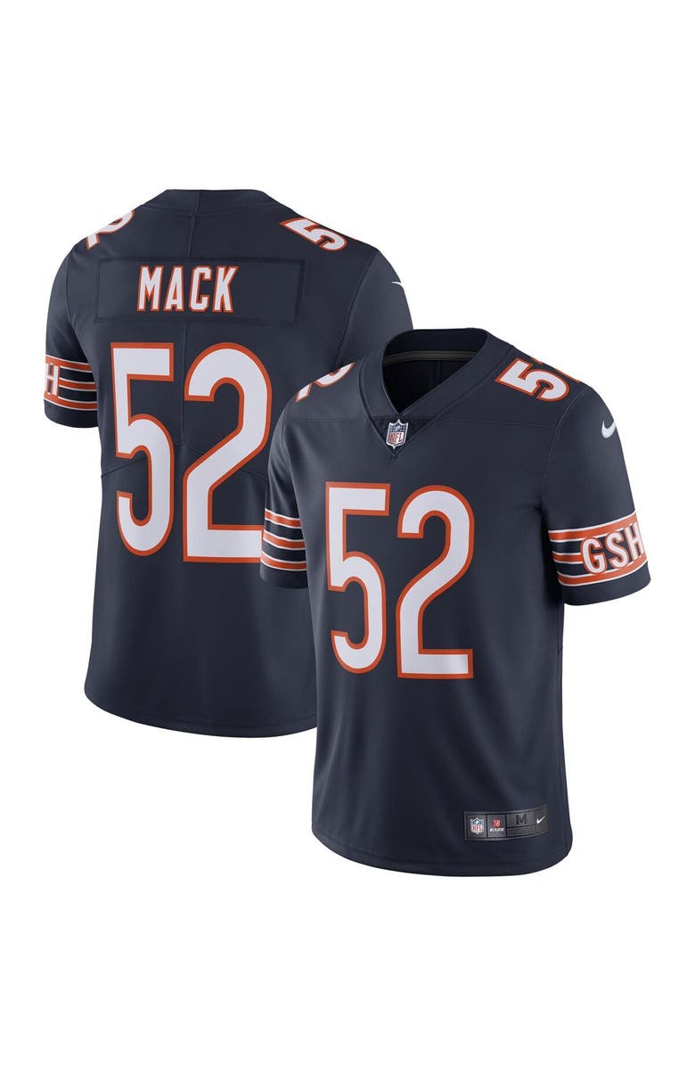 Nike Men's Nike Khalil Mack Navy Chicago Bears Vapor Limited Jersey, Main, color,
