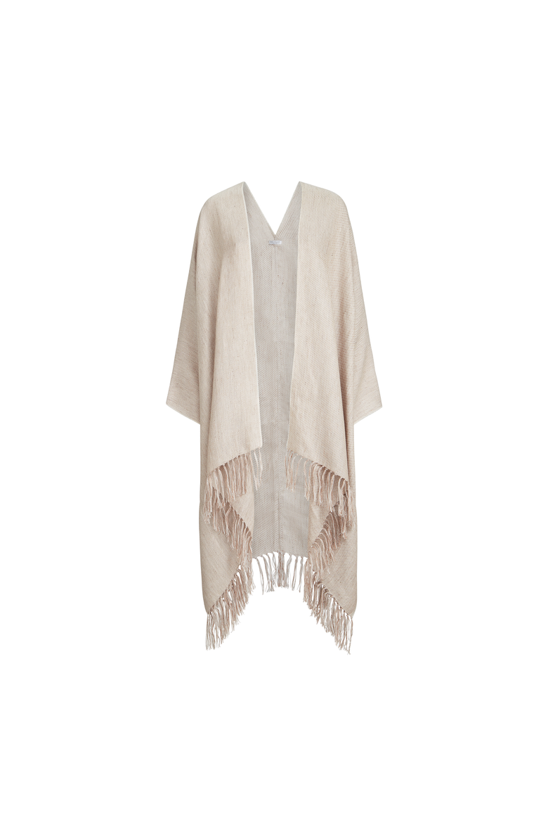Linen cover poncho, Alternate, color, Beige