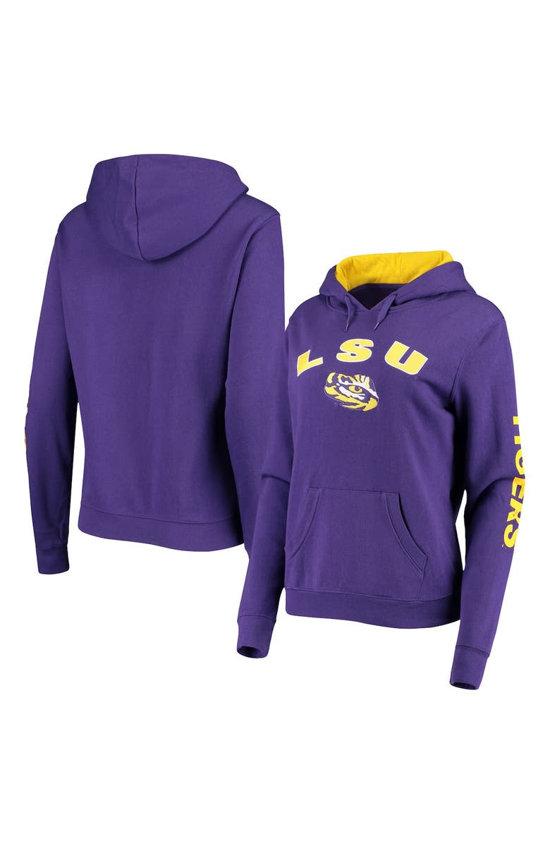 COLOSSEUM Women's Colosseum Purple LSU Tigers Loud and Proud Pullover Hoodie, Main, color, Purple
