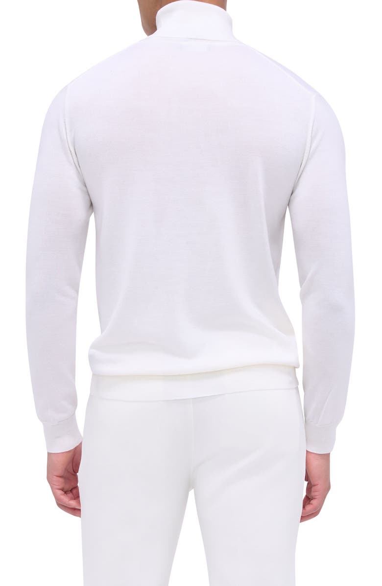Bugatchi Sawyer Merino Wool Turtleneck Sweater, Alternate, color, Chalk