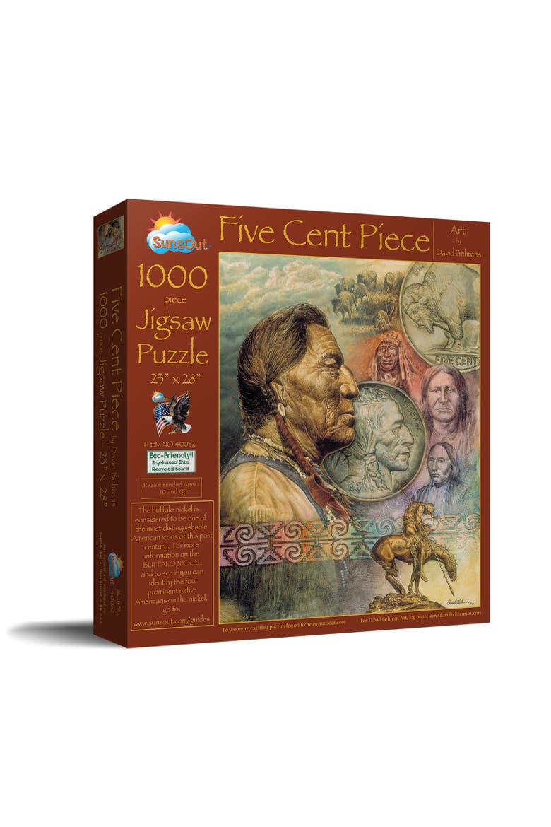 Five Cent Piece 1000 piece Jigsaw Puzzle for Adults, Main, color, Multicolor