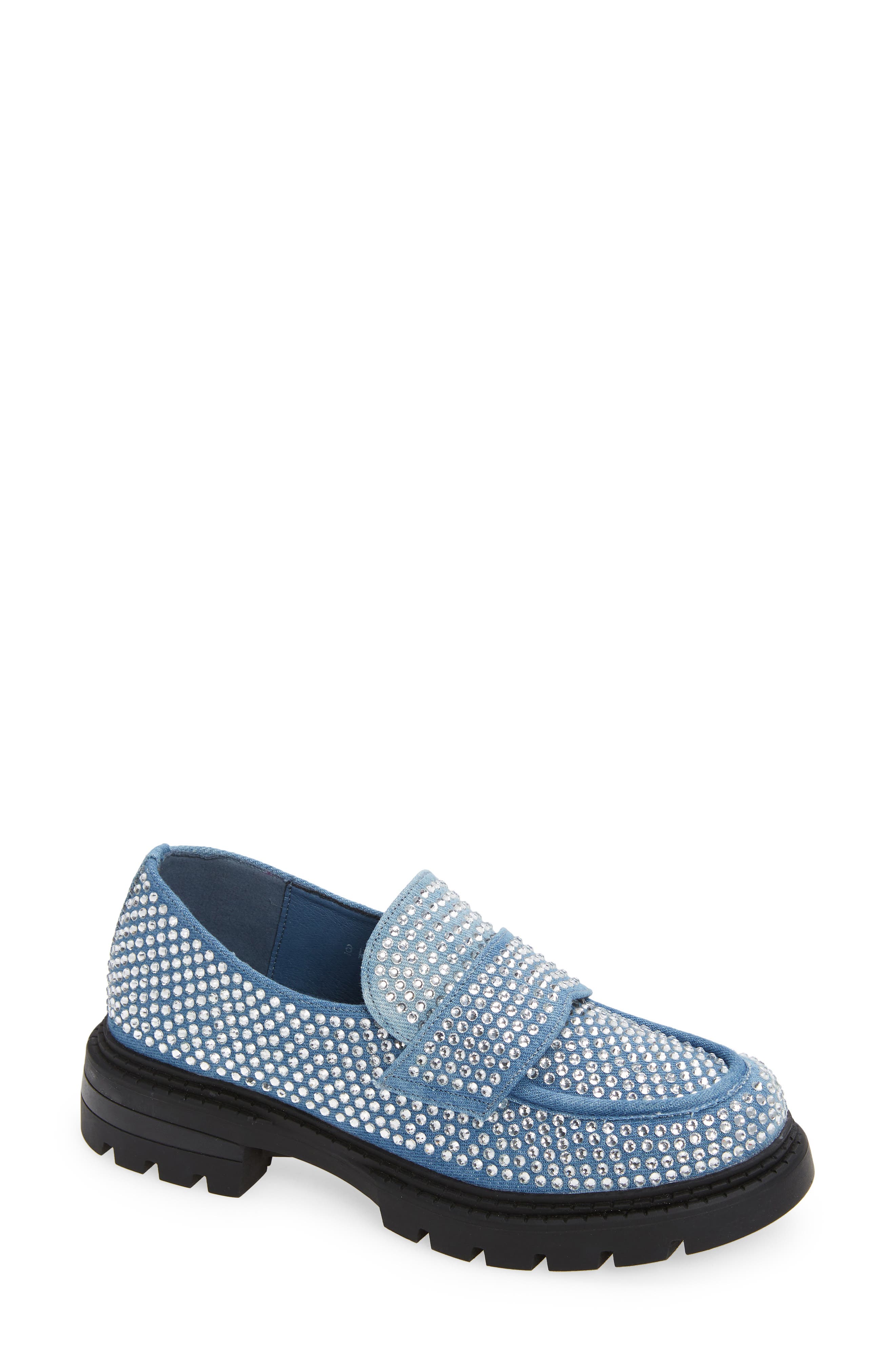 AZALEA WANG Thumper Denim Loafer, Main, color, 