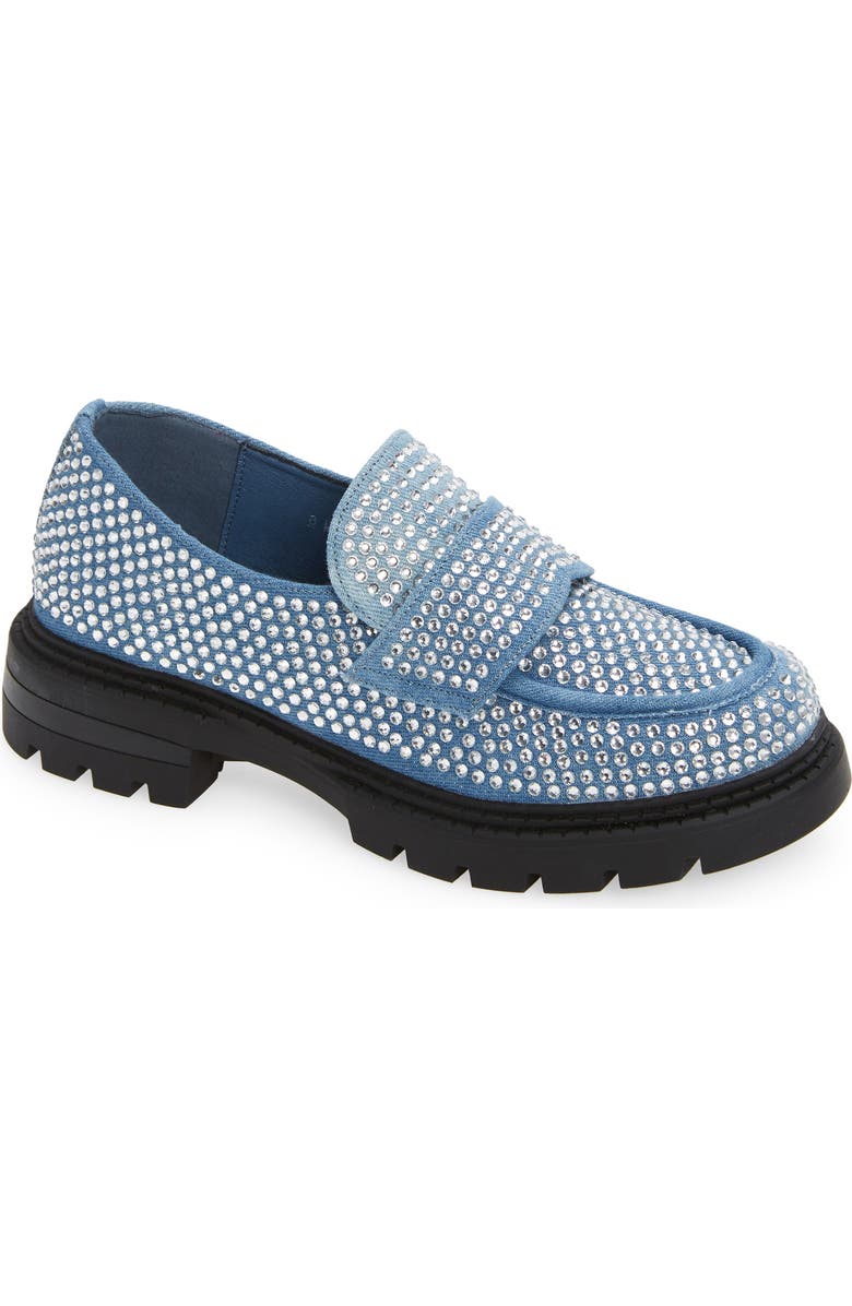 AZALEA WANG Thumper Denim Loafer, Main, color,