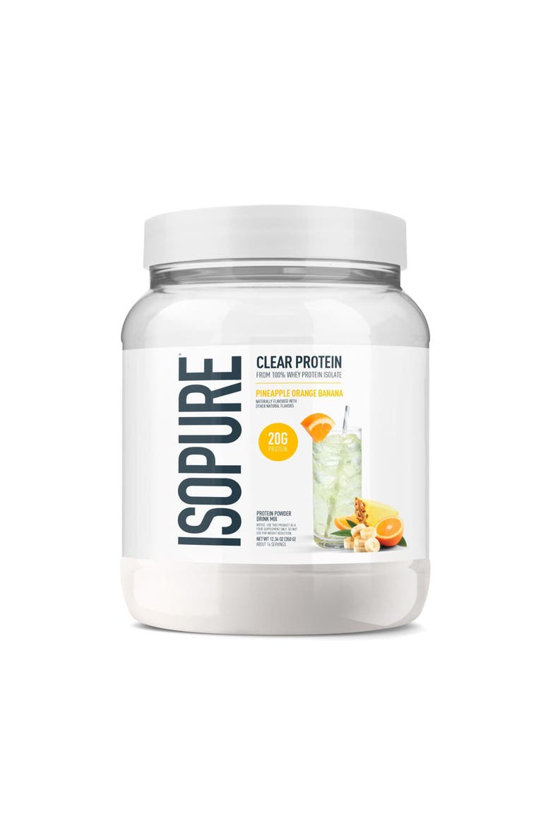 Clear Low Carb Whey Protein Isolate Powder Pineapple Orange Banana, Main, color, None