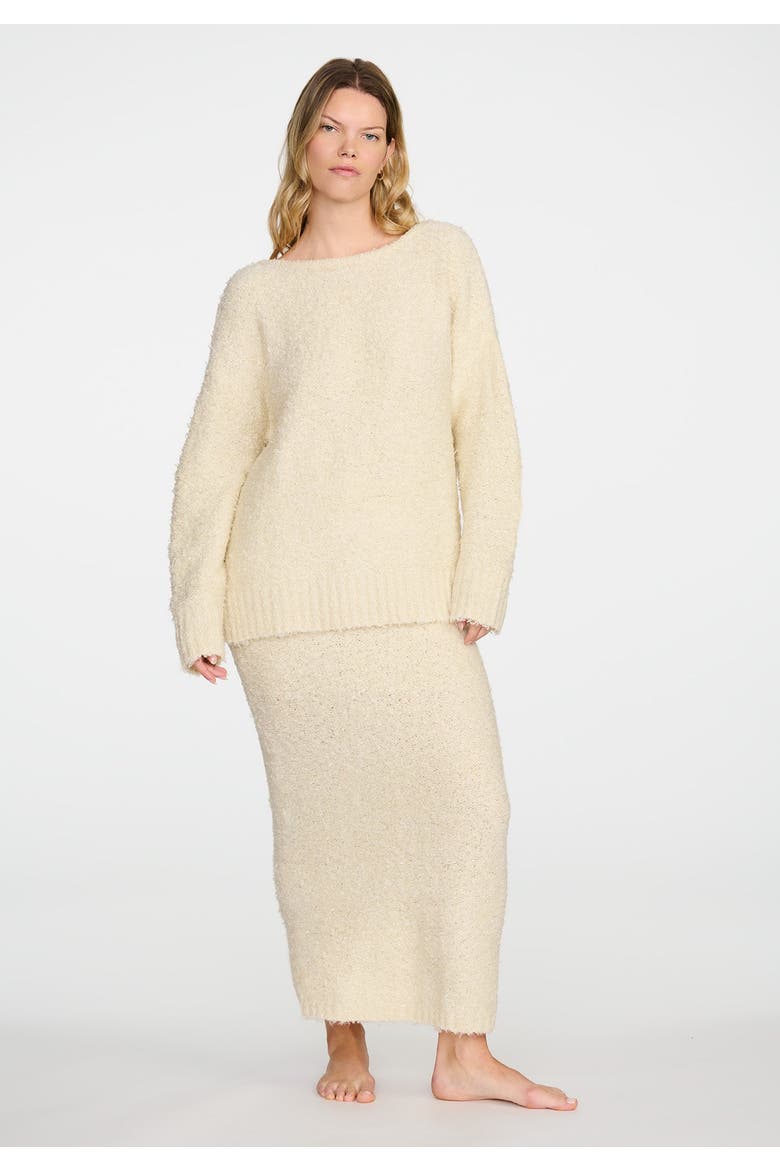 The Midi Skirt  Boucle, Alternate, color, CREAM