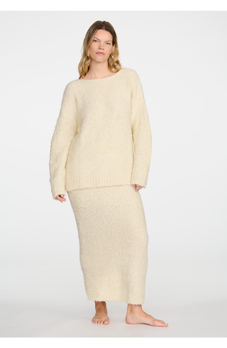 CUUP The Midi Skirt- Boucle, Alternate, color, Cream