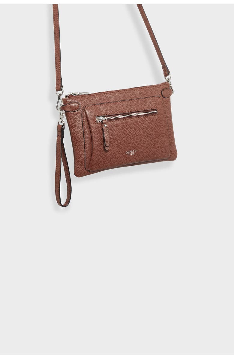 Osprey London The Ruby Leather Crossbody Bag, Alternate, color, Tan
