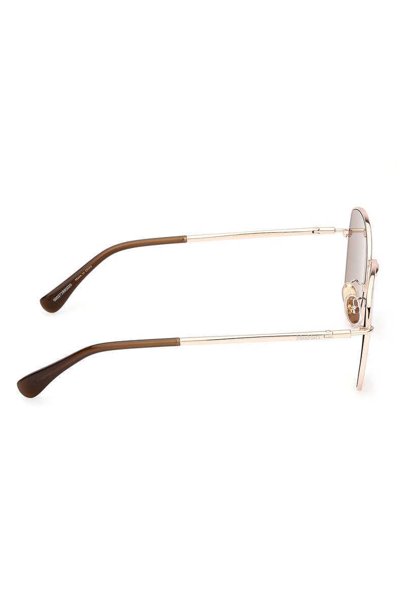 Max Mara 58mm Round Sunglasses, Alternate, color, Gold / Brown