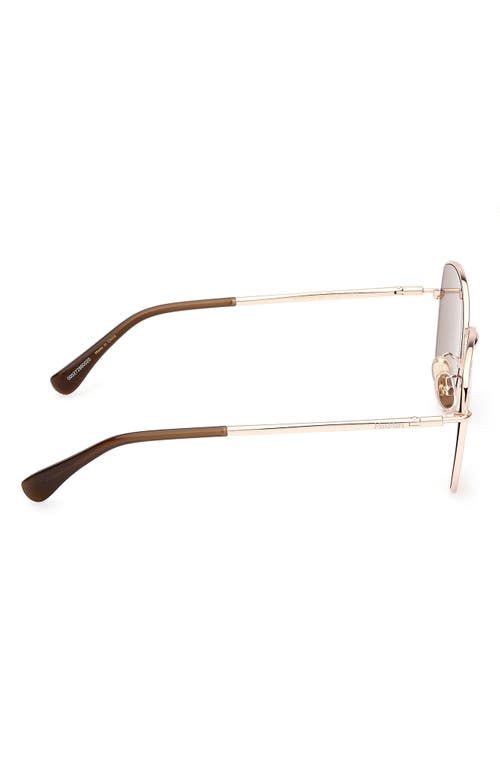 Max Mara 58mm Round Sunglasses In Brown