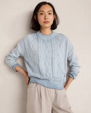 Haven Well Within Cotton Cable Knit Gradient Dye Sweater