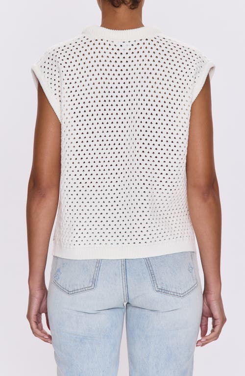 Pistola Beck Open Stitch Short Sleeve Sweater In White