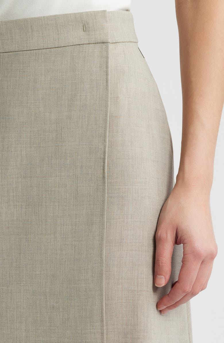 BOSS Vuleran Virgin Wool Skirt, Alternate, color, Pumice