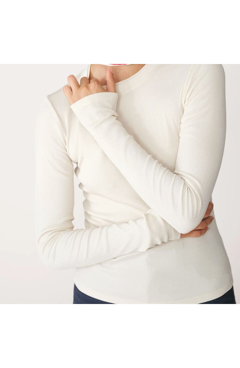 Hikerkind Ribbed Merino Long-Sleeve T-Shirt - Women's, Alternate, color, Betula