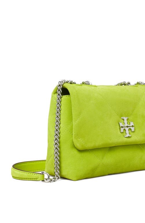 Tory Burch Small Kira Diamond Quilted Suede Convertible Shoulder Bag