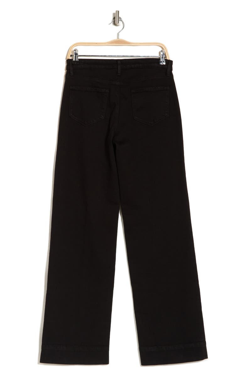 L'AGENCE Nolan High Waist Wide Leg Jeans, Alternate, color, Noir
