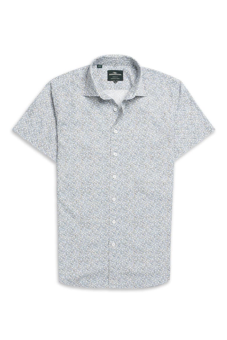 North Point Short Sleeve Cotton Shirt, Alternate, color, BLUEBELL