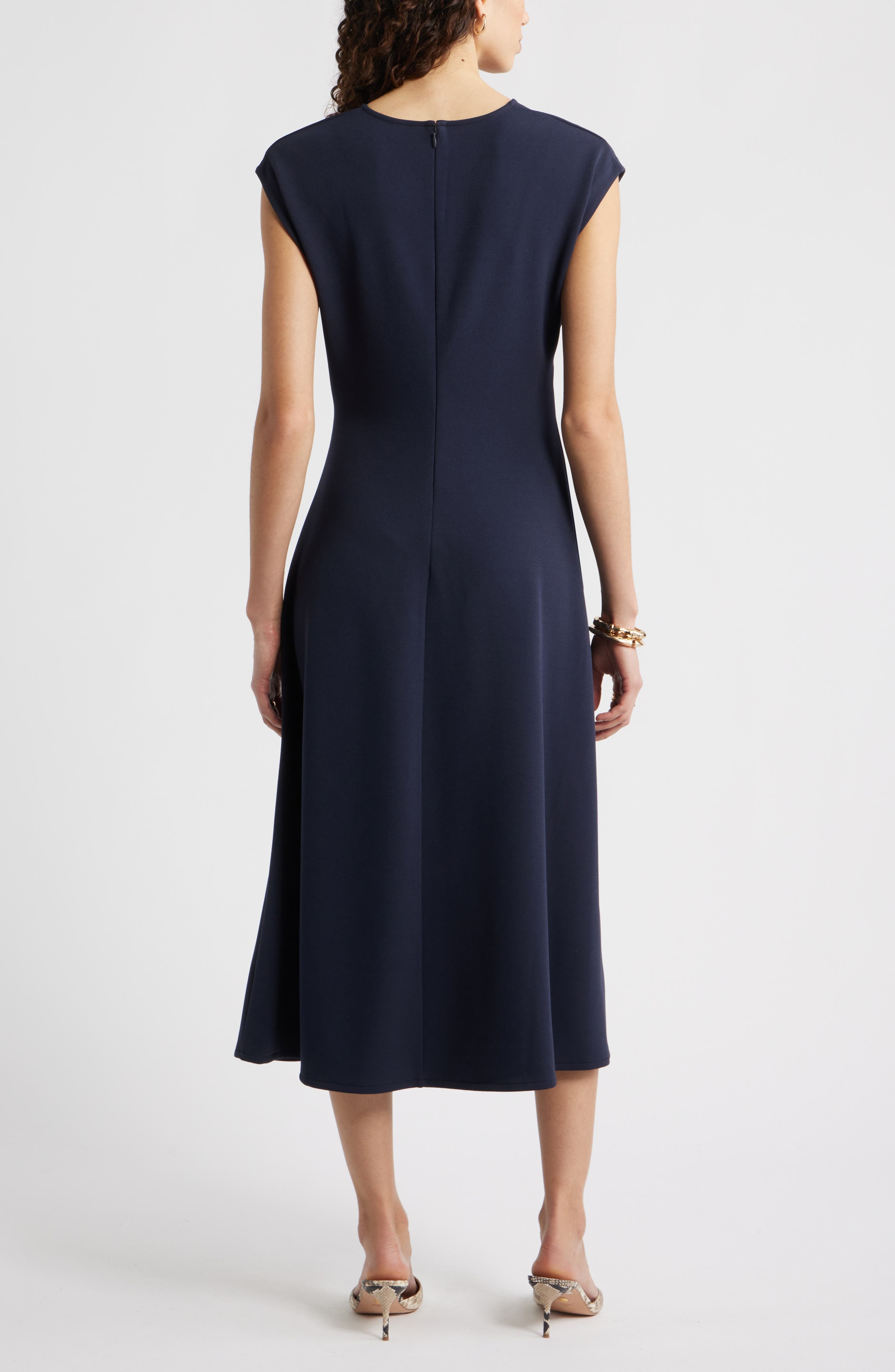 Side Ruched Knit Midi Dress - image 4