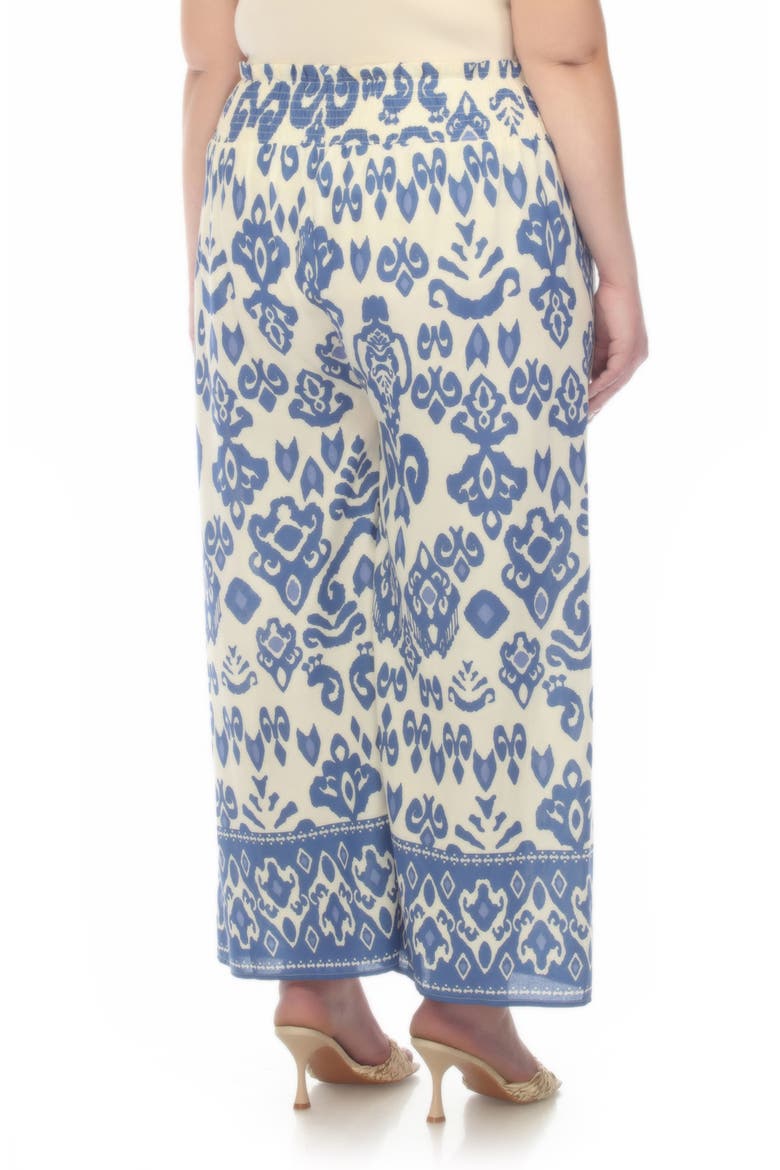 Smocked Wide Leg Pants, Alternate, color, BLUE