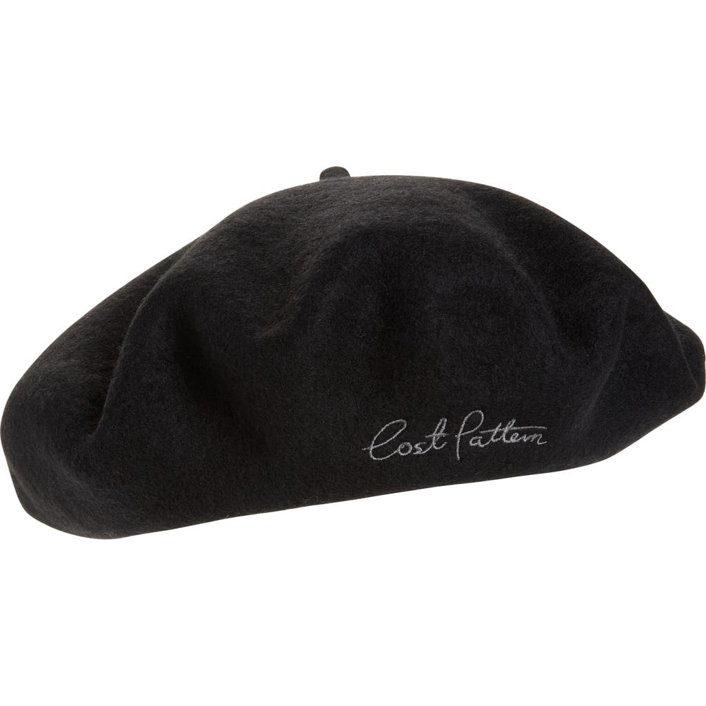 Lost Pattern Bon Chic Wool Blend Beret In Black