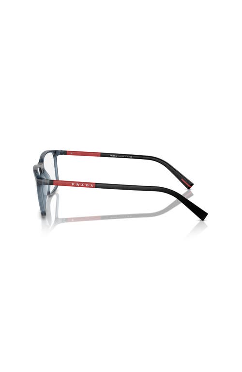 Prada Linea Rossa 57mm Rectangle Optical Glasses In Multi