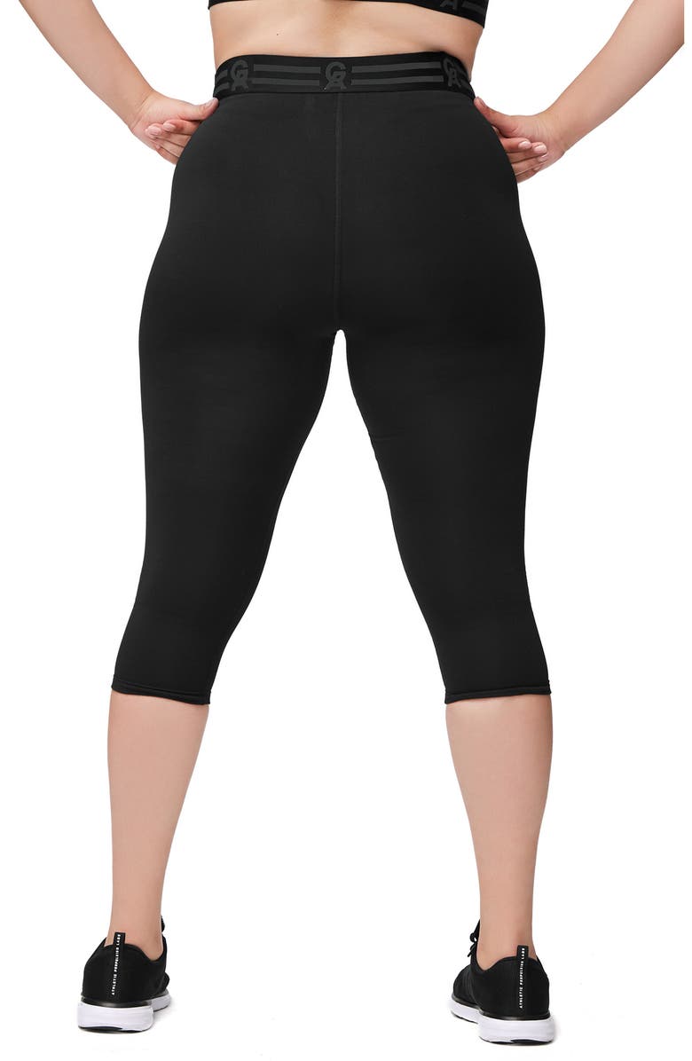 Good American Icon Crop Leggings, Alternate, color, Black001
