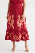 T Tahari Embroidered Skirt