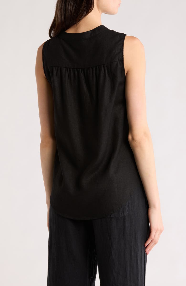 Vince Camuto V-Neck Tank Top, Alternate, color, Rich Black