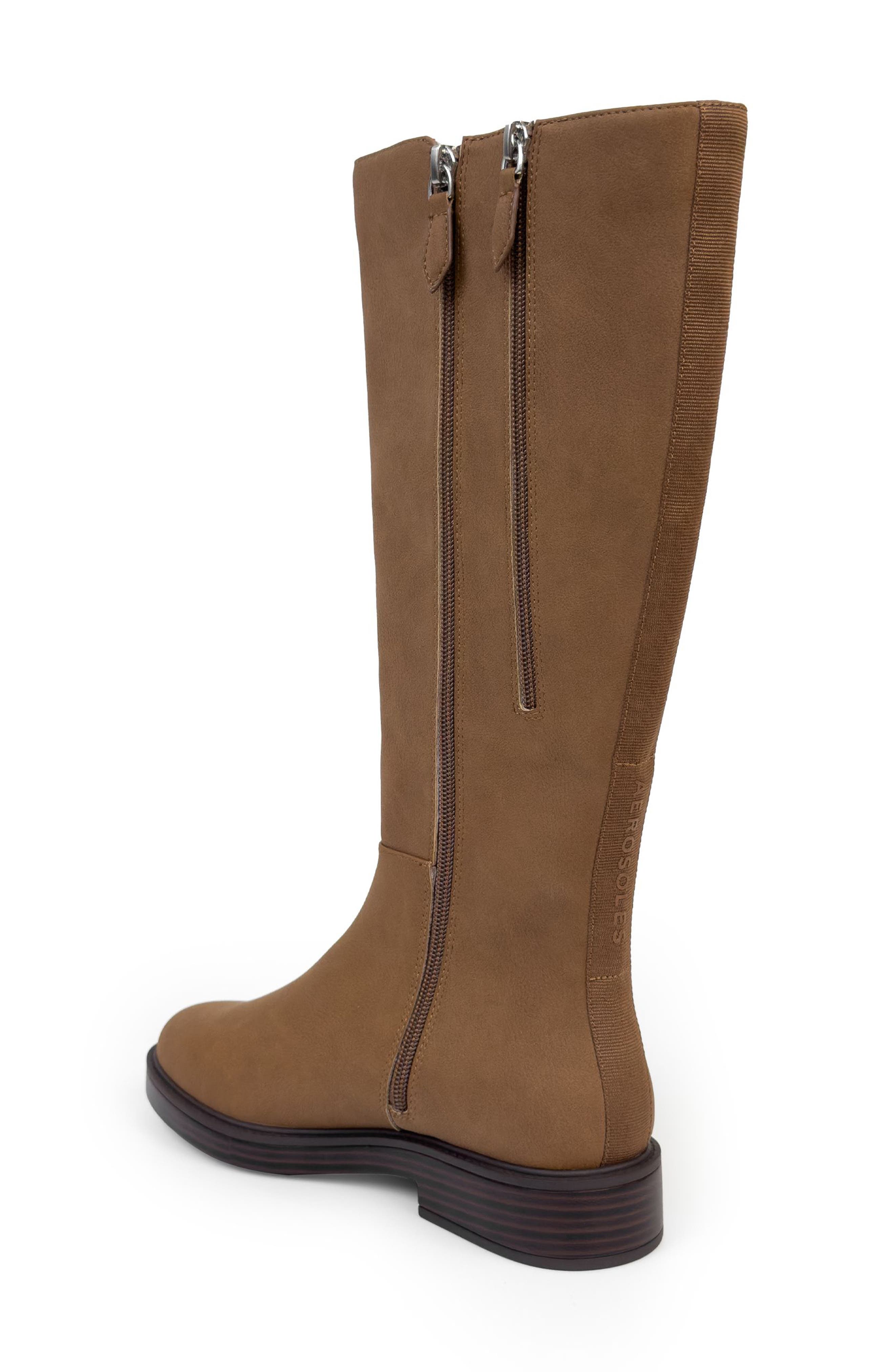 Aerosoles Prue Tall Boot, Alternate, color, Tan Faux Nubuck