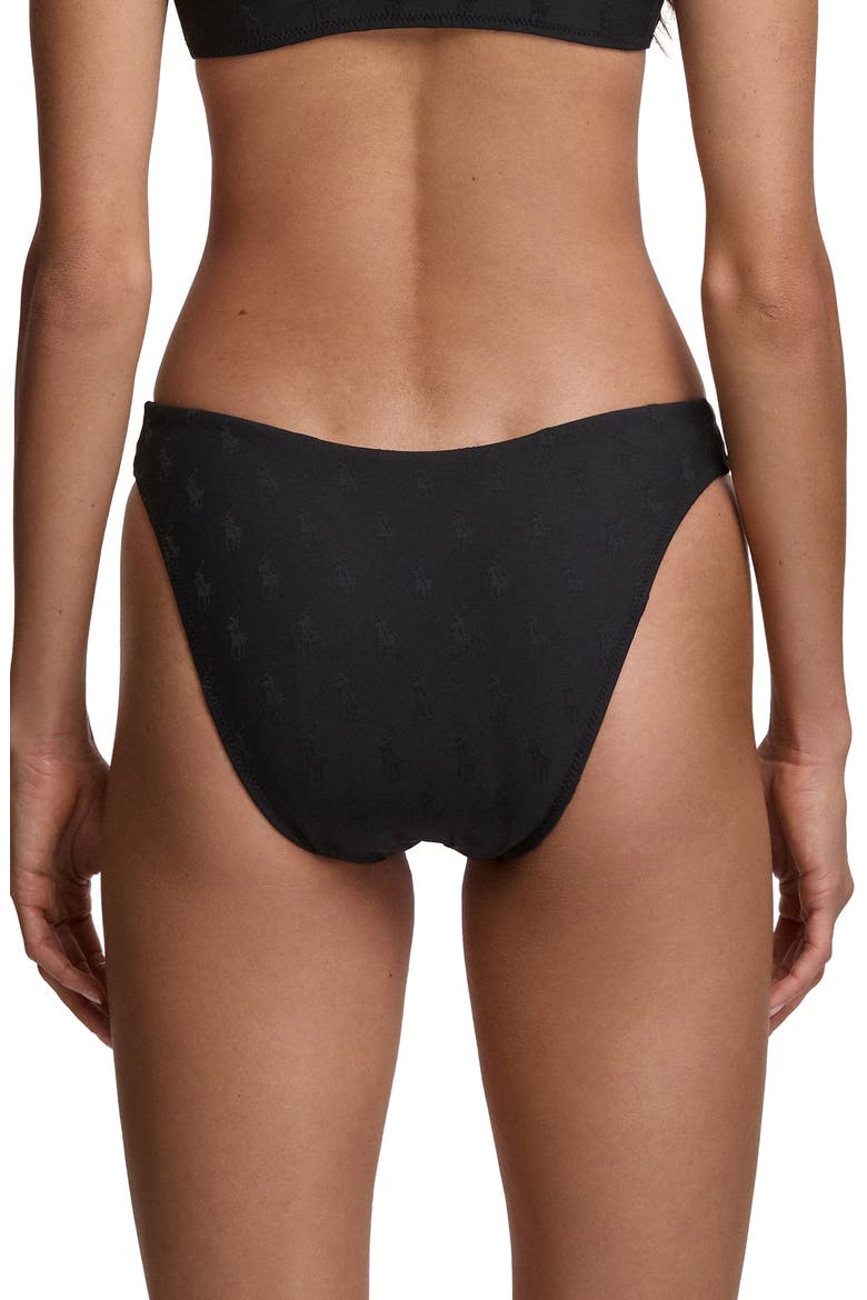 High Leg Scoop Bikini Bottoms, Alternate, color, BLACK