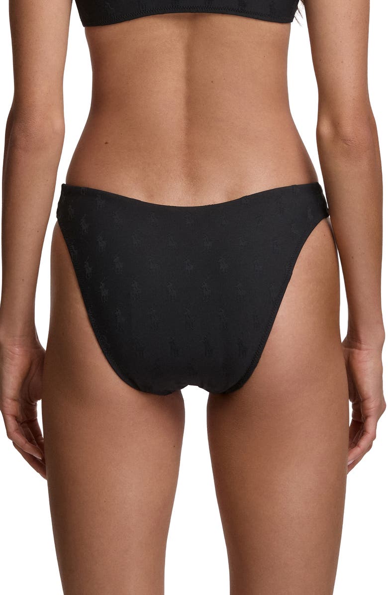 Polo Ralph Lauren High Leg Scoop Bikin Bottoms, Alternate, color, Black