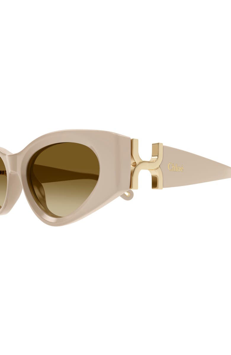 Chloé 52mm Cat Eye Sunglasses, Alternate, color, Ivory