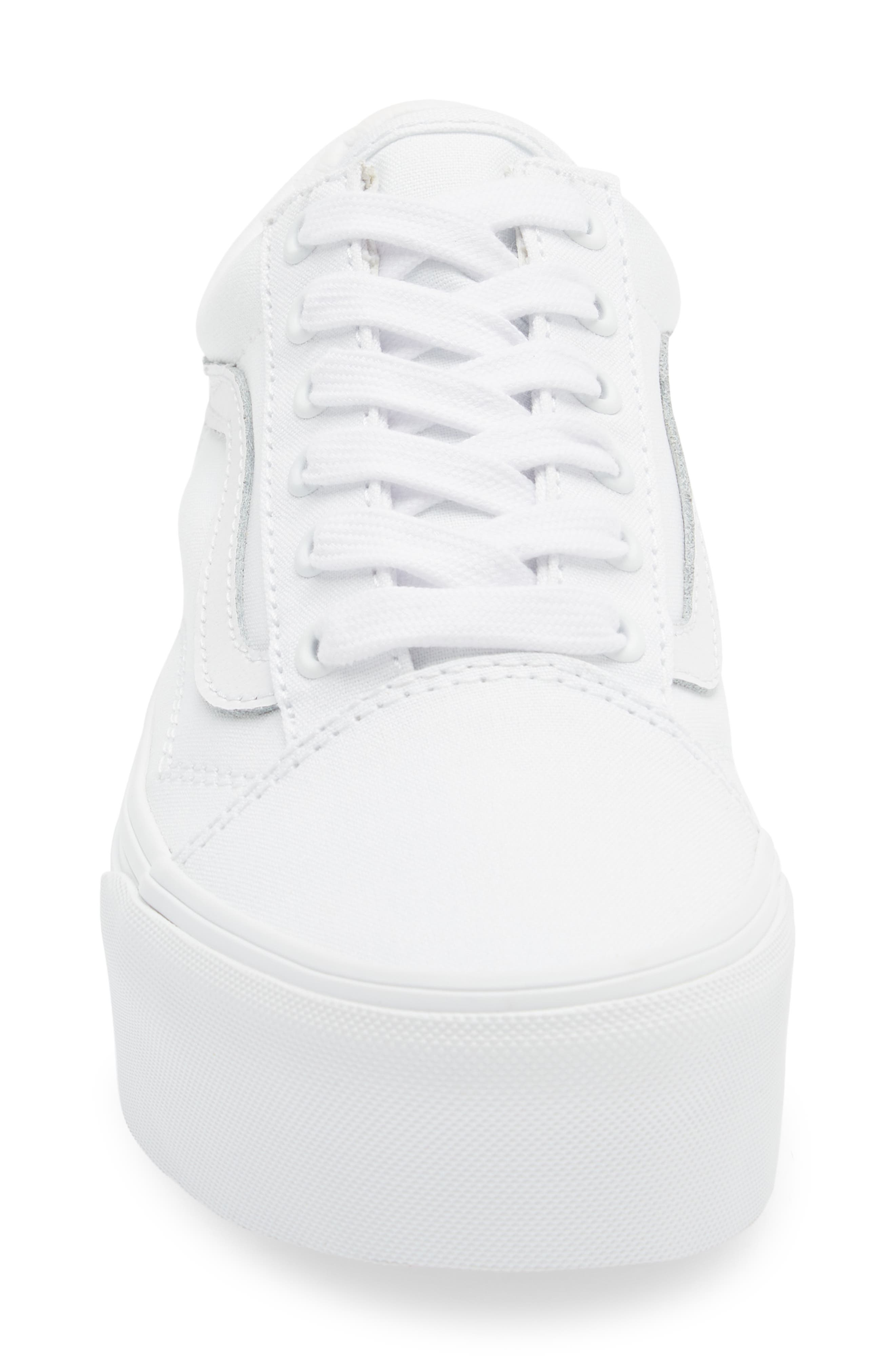 Old Skool Stackform Sneaker, Alternate, color, TRUE WHITE