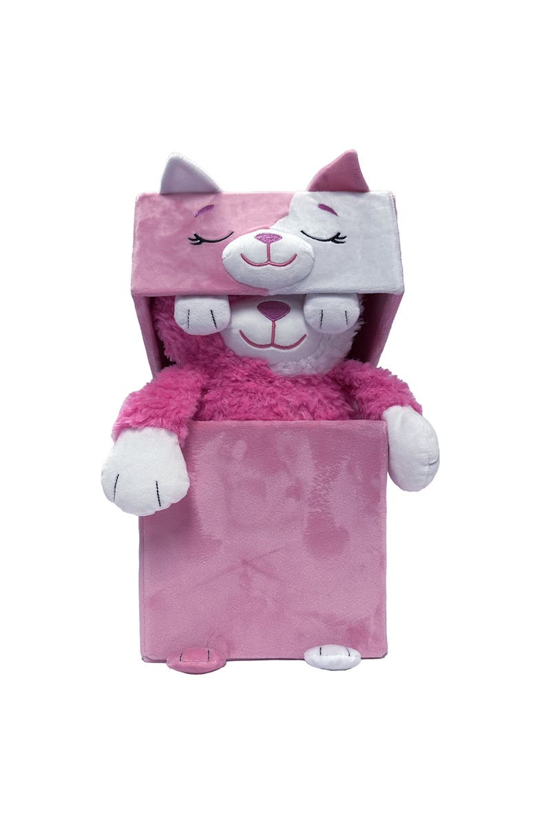 Happy Nappers Adorable Storables Cat Pink & White 8 Inches Ages 1+, Alternate, color, Multicolored