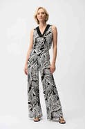 Joseph Ribkoff Silky Knit Tropical Print Sleeveless Trapeze Top