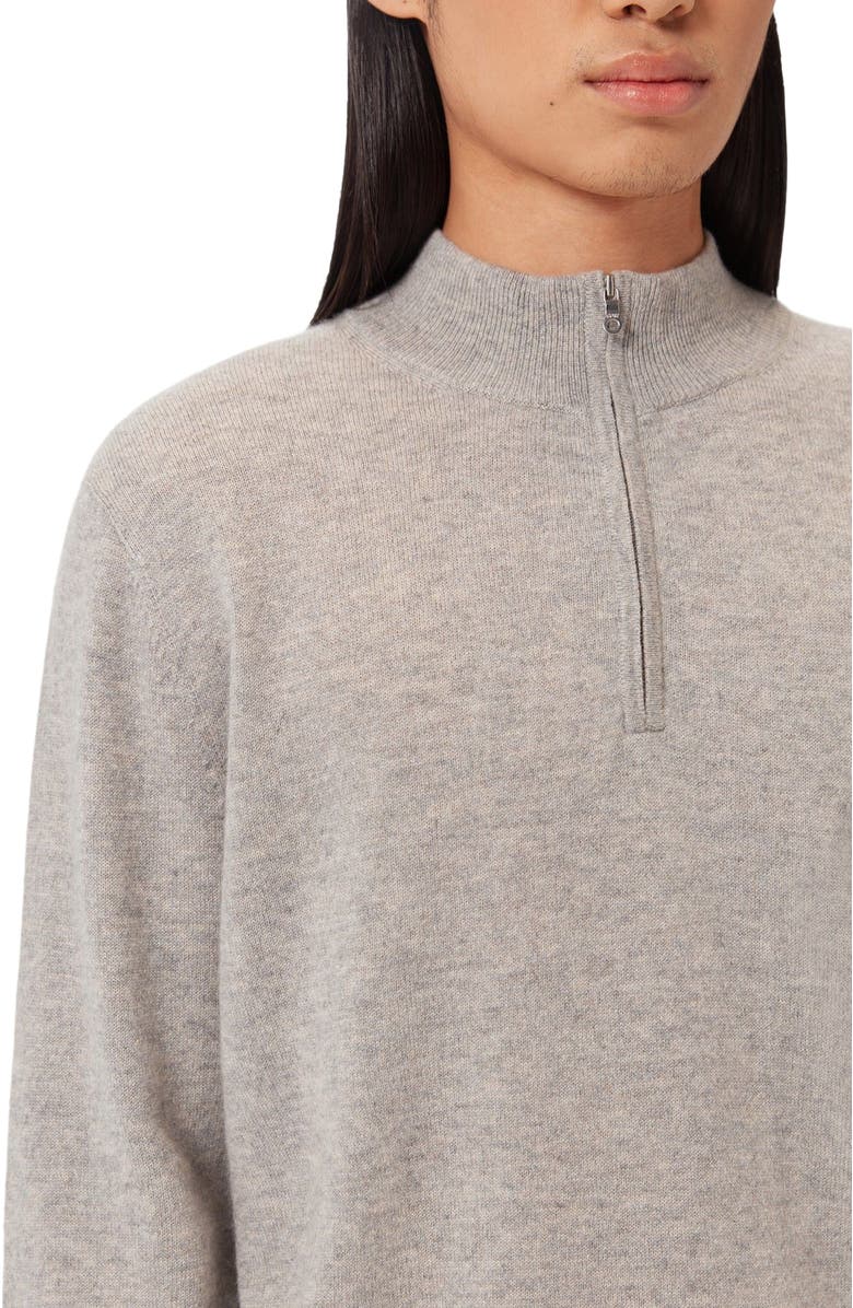 GOBI Mongolian Cashmere Essential Half-Zip Cashmere Sweater, Alternate, color, Dawn Blue