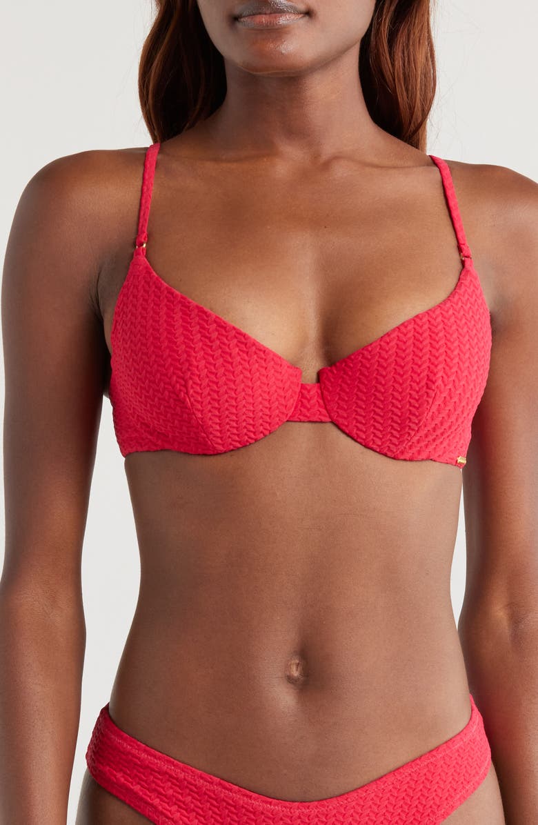 BOAMAR Asia Underwire Bikini Top, Main, color, Red Cherry