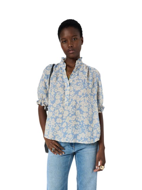 Cephise Floral Print Blouse