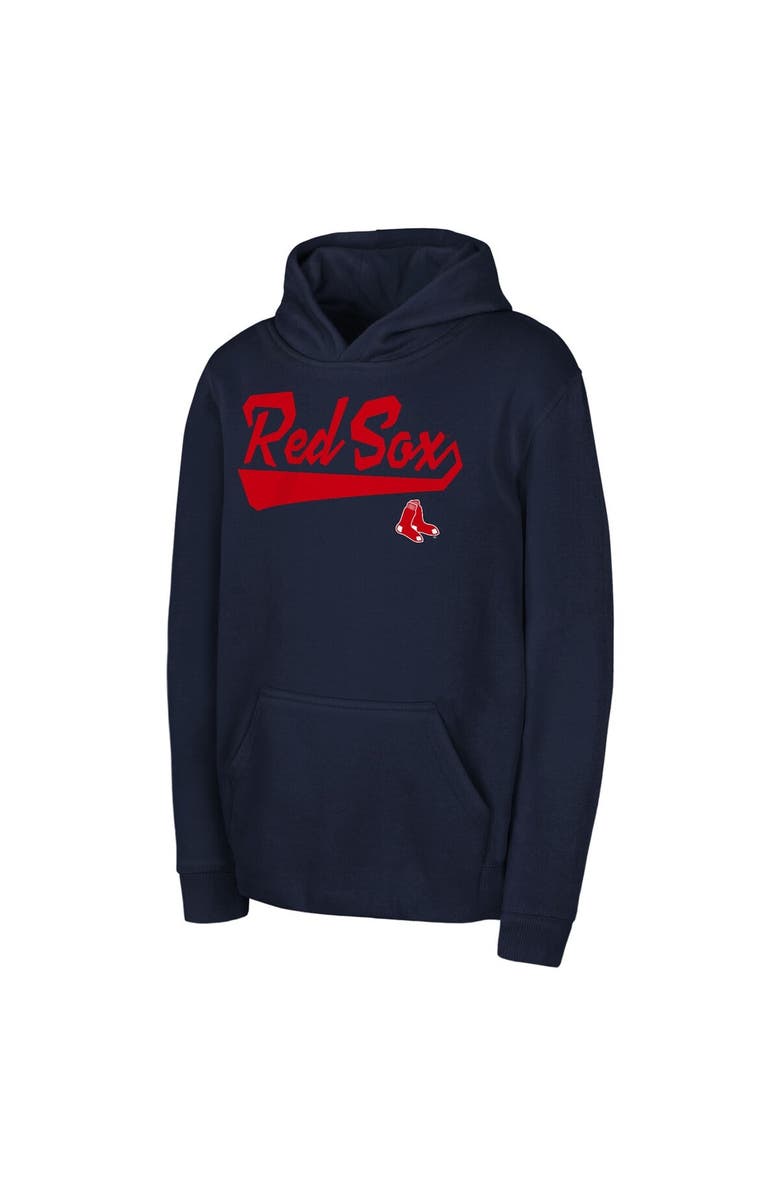 Outerstuff Youth Navy Boston Red Sox Tailor Made Fleece Pullover Hoodie, Main, color, 