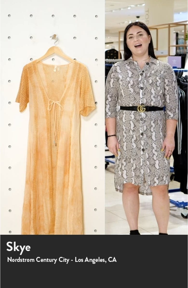 Crochet Inset Long Cotton Cover-Up, sales video thumbnail