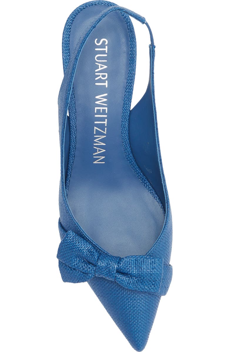 Stuart Weitzman Sofia Pointed Toe Slingback Pump, Alternate, color, Indigo