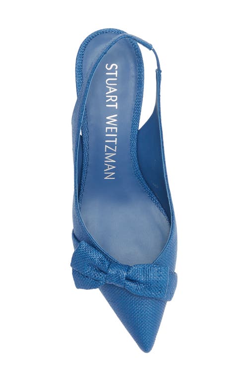 Stuart Weitzman Sofia Pointed Toe Slingback Pump In Blue